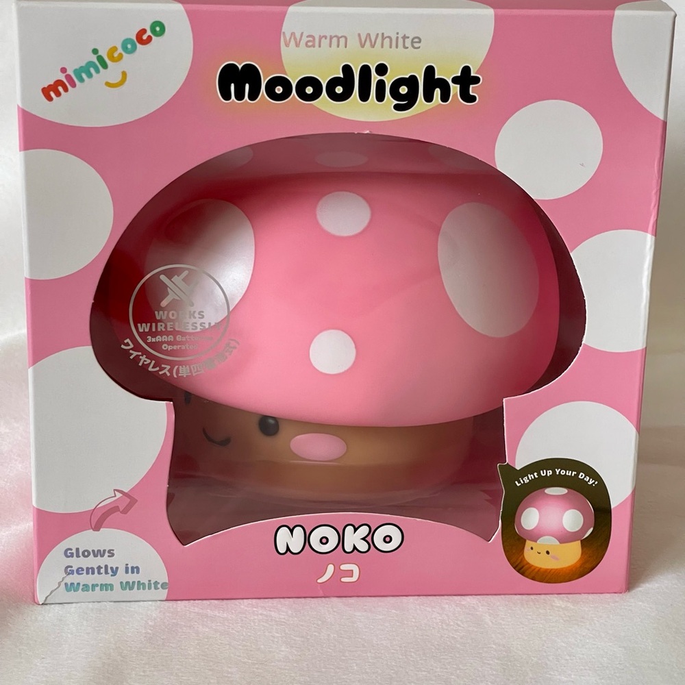 Mimicoco Warm White LED Moodlight "NOKO" the Mushroom Glows Gently in Warm White